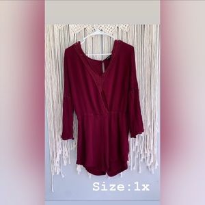 Burgundy romper